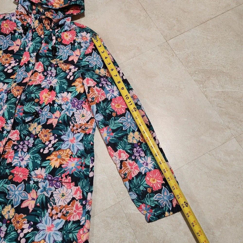 Vera Bradley Womens S Small Colorful Floral Water Resistant Raincoat Rain Jacket - Picture 13 of 16